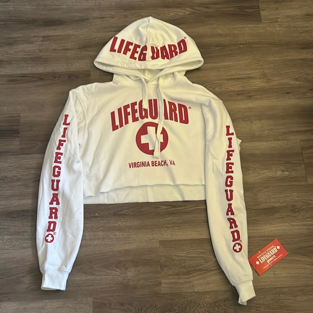 Cropped Virginia Beach life guard hoodie